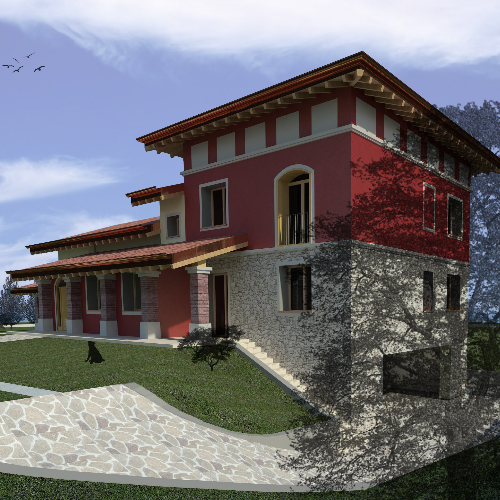 Progetto per Edificio residenziale bifamiliare in contesto di pregio